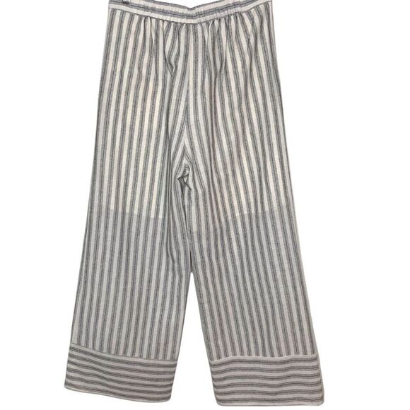 NWT Gilli Wide Leg, Linen Blend Striped Ankle Pants - Picture 2 of 13